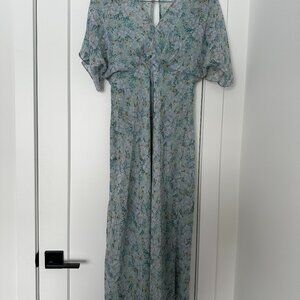 ASTR The Label Light Blue / Green Floral Maxi Dress